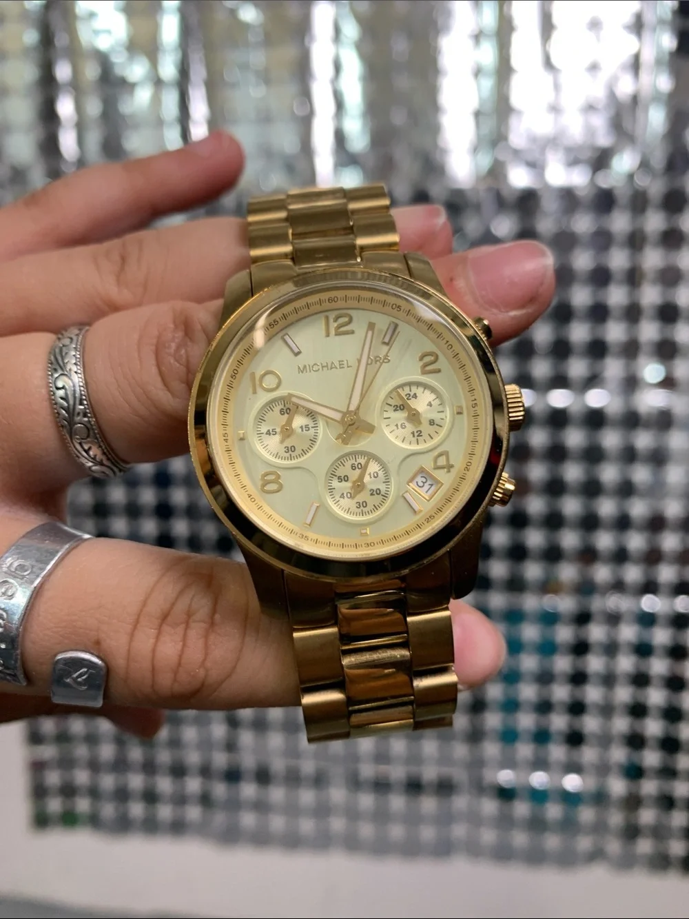 Michael Kors Gold Stainless Steel Men's Chronograph Watch